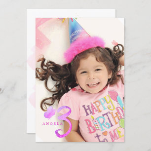 PixDezines Hot Pink Butterflies Watercolor Invitation