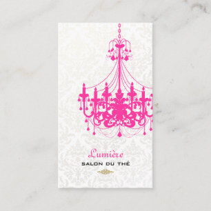 PixDezines hot pink chandelier/DIY color Business Card