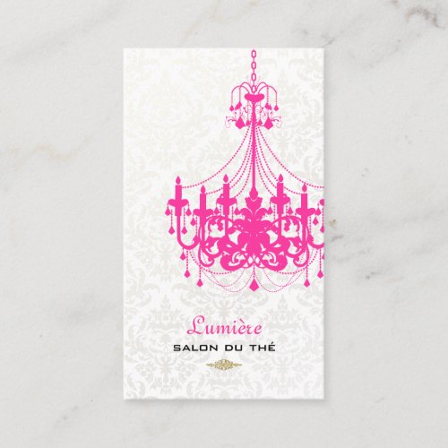 PixDezines hot pink chandelierDIY color Business Card