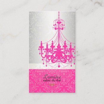 Pixdezines Hot Pink Chandelier/diy Color Business Card by Create_Business_Card at Zazzle