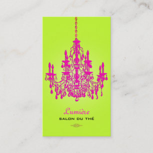 PixDezines hot pink crystal chandelier/DIY color Business Card