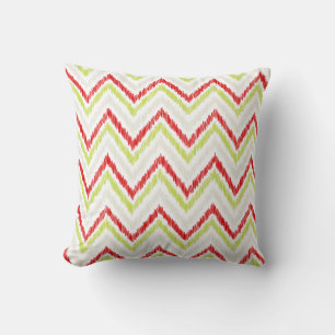 PixDezines ikat chevron/diy background color Throw Pillow