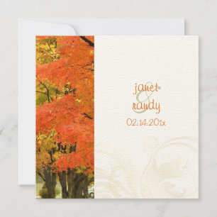 PixDezines in the woods, fall weddings/DIY events Invitation