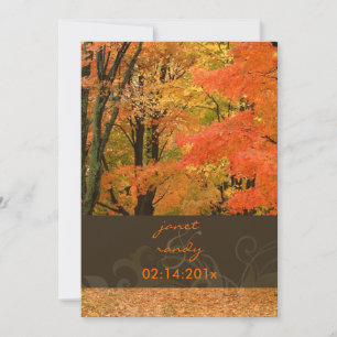 PixDezines in the woods, fall weddings/DIY events Invitation