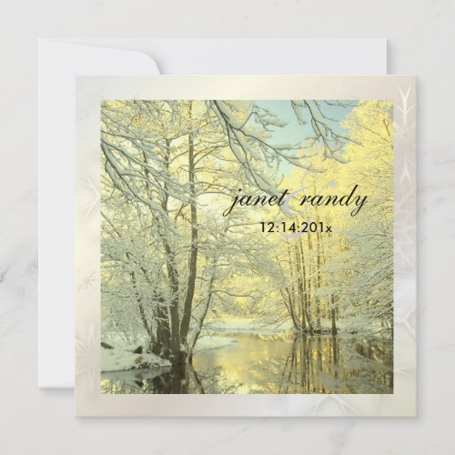 PixDezines In the Woods, Winter  Wedding Personalized Invite