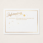 PixDezines Information Cards/Marble /White+Gold (Front)