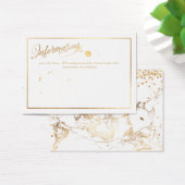 PixDezines Information Cards/Marble /White+Gold (Desk)