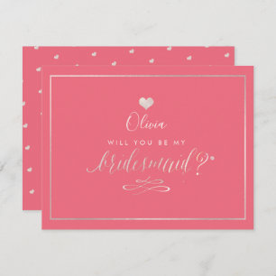 PixDezines Iridescent Blush Pink, Bridesmaid Invitation