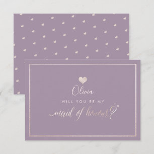 PixDezines Iridescent Blush Pink, Maid of Honour Invitation