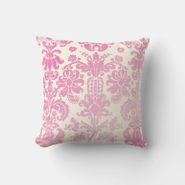 PixDezines isabella damask/diy background Throw Pillow (Front)
