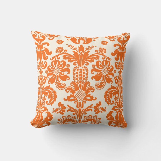 PixDezines isabella damask/diy background Throw Pillow (Front)
