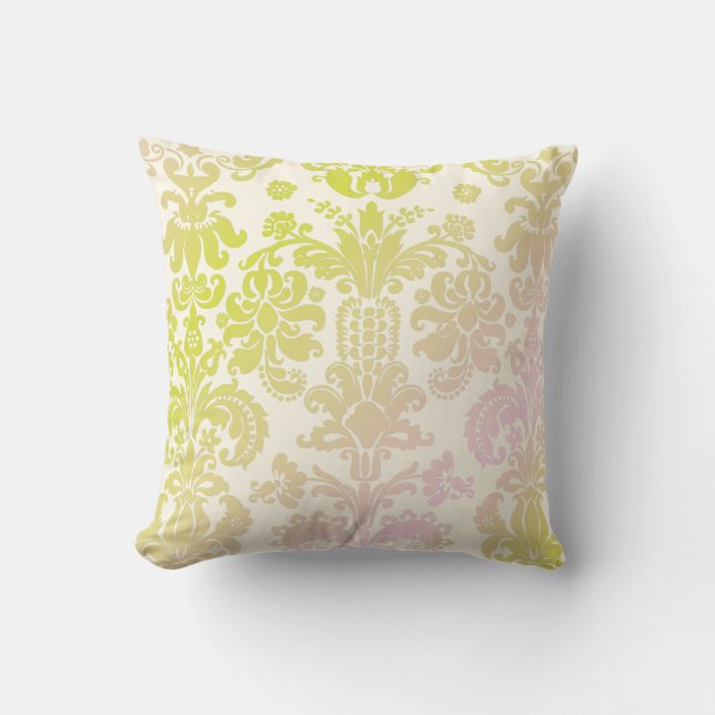 PixDezines isabella damask/diy background Throw Pillow (Front)