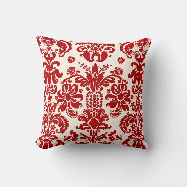 PixDezines isabella damask/diy background Throw Pillow (Front)