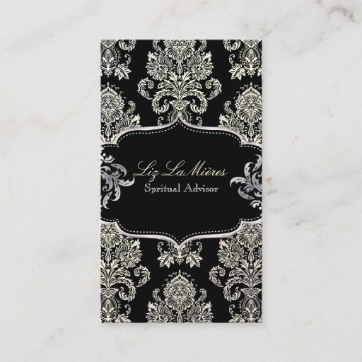 Customizable PixDezines Victorian Damask/DIY color Business Card