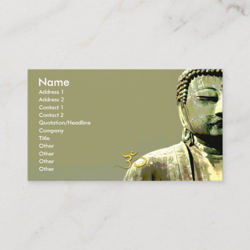 Business card,  japanese buddha