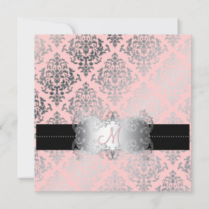 PixDezines Josephine Damask/DIY background color! Invitation