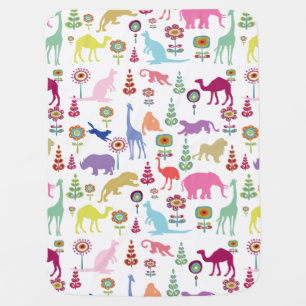 PixDezines jungle/DIY image size/text+background Baby Blanket