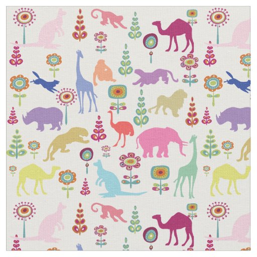 PixDezines jungle/DIY image size/text+background Fabric
