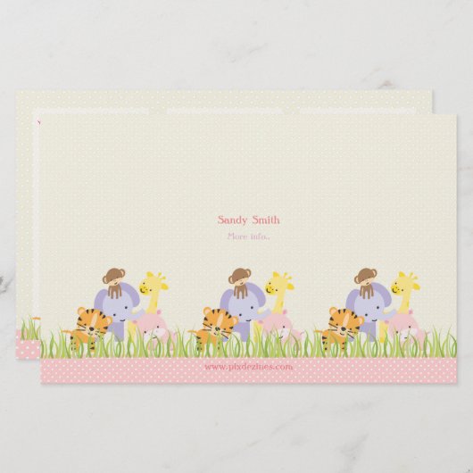 PixDezines Jungle of Fun Day Care Tri-Fold leaflet (Front/Back)