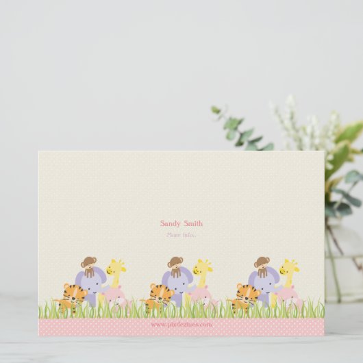 PixDezines Jungle of Fun Day Care Tri-Fold leaflet (Standing Front)