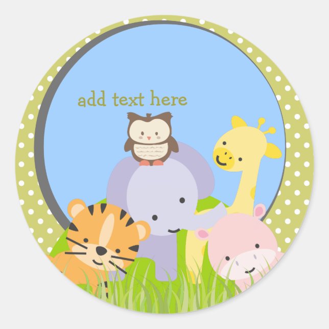 PixDezines Jungle stickers/DIY colors!!! Classic Round Sticker (Front)