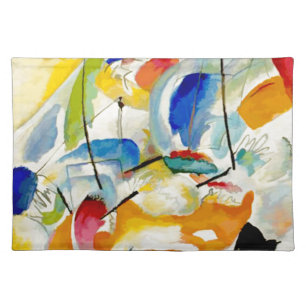 PixDezines Kandinsky 1913 Sea Battle Improv 31 Cloth Placemat