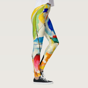 PixDezines Kandinsky 1913 Sea Battle Improv 31 Leggings