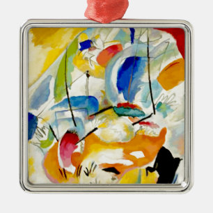 PixDezines Kandinsky 1913 Sea Battle Improv 31 Metal Ornament
