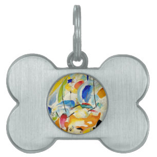 PixDezines Kandinsky 1913 Sea Battle Improv 31 Pet Tag