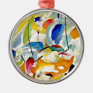PixDezines Kandinsky 1913 Sea Battle Metal Ornament