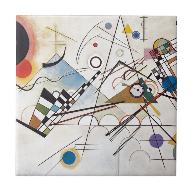 PixDezines Kandinsky 1923 Composition VIII Ceramic Tile (Front)