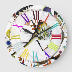 PixDezines Kandinsky Blue Segment Large Clock