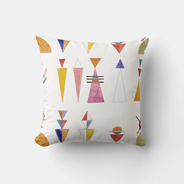 PixDezines Kandinsky Watercolor Gate of Kiev Throw Pillow (Front)