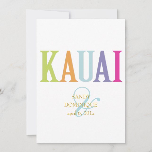 PixDezines Kauai/DIY colors Invitation (Front)