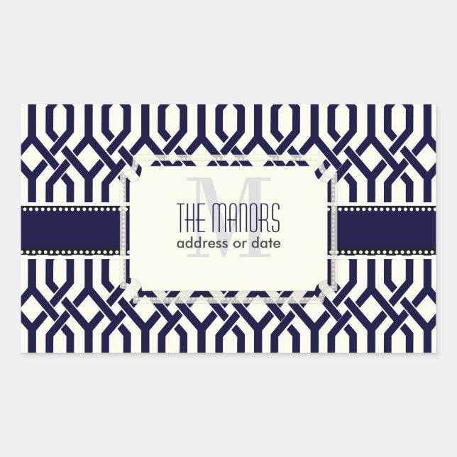 PixDezines kew trellis/DIY colors Rectangular Sticker (Front)