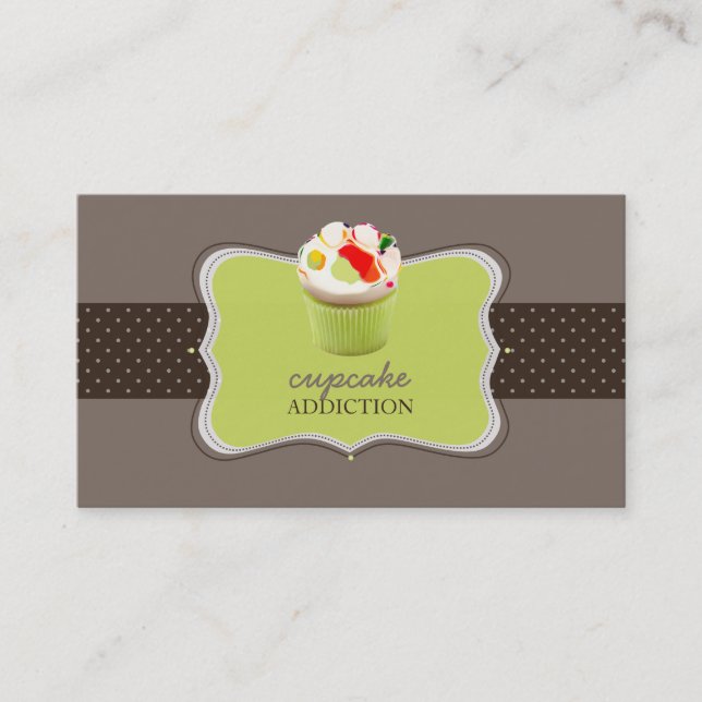 PixDezines Keylime cupcake/pâtisserie Business Card (Front)