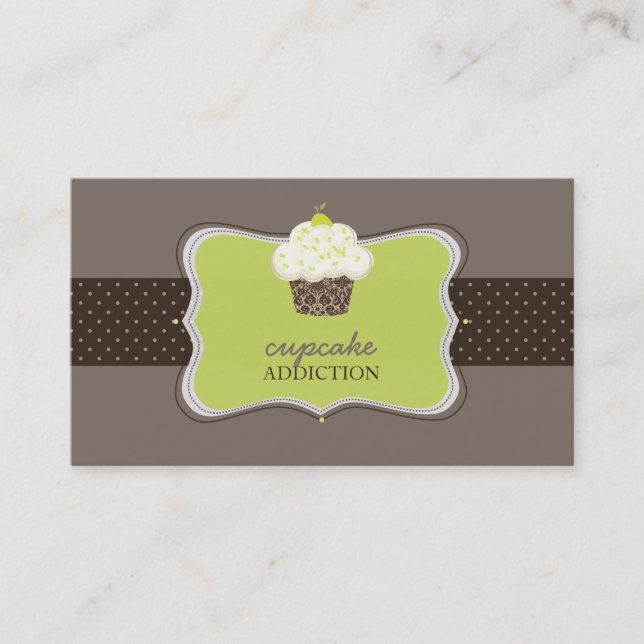 PixDezines Keylime cupcake/pâtisserie Business Card (Front)