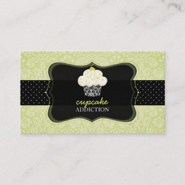 PixDezines Keylime Sponge cupcake/pâtisserie Business Card (Front)