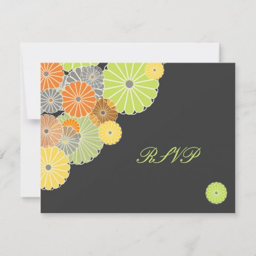 PixDezines Kiku chrysanthemum RSVPs require 5x7 RSVP Card