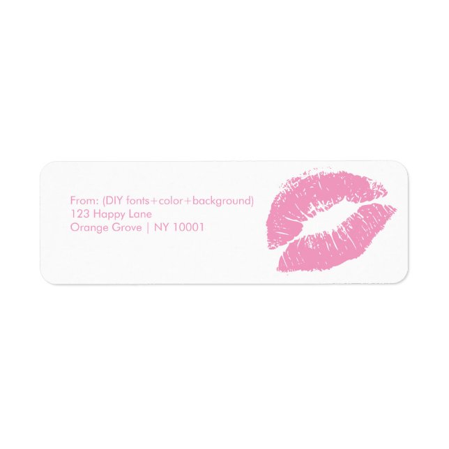PixDezines kiss/lips/pink Label (Front)
