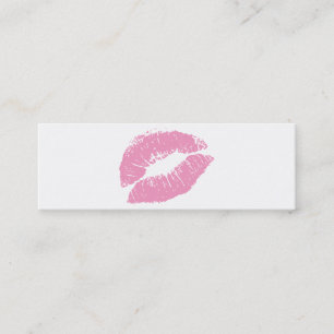 PixDezines kiss powder pink lips Mini Business Card