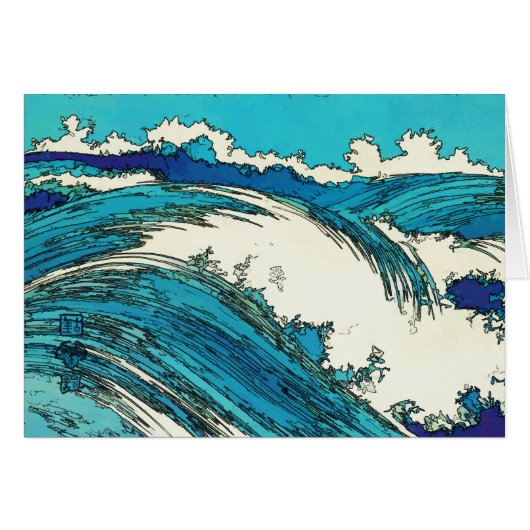 PixDezines konen uehara ocean waves, 上原 Cards (Front Horizontal)