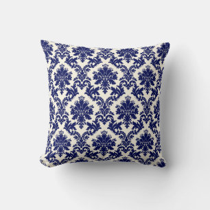 PixDezines la paloma damask/diy background Throw Pillow
