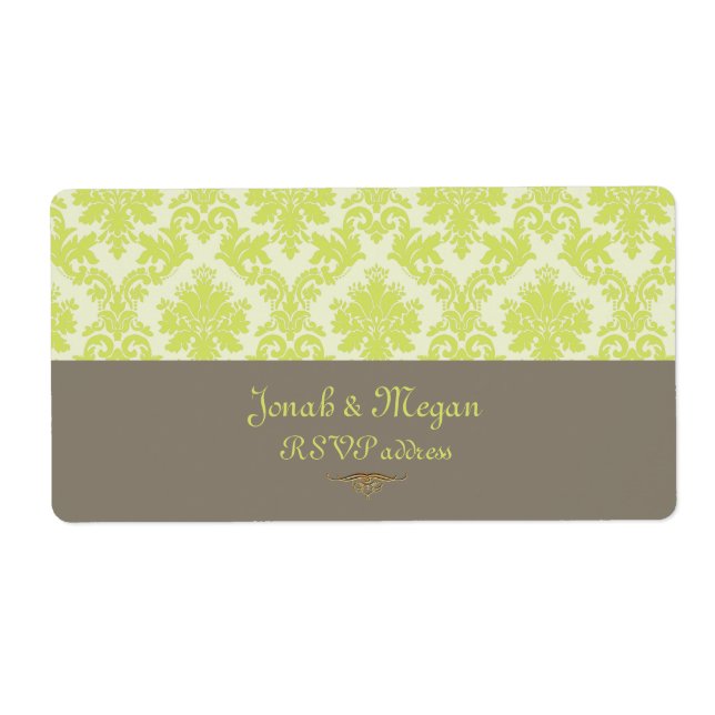 PixDezines la paloma damask/DIY colors Label (Front)