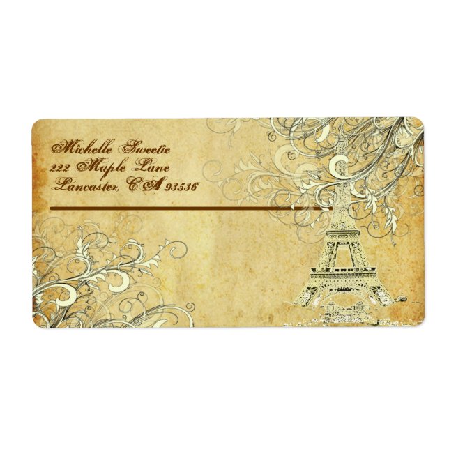 PixDezines La Tour Eiffel Label (Front)