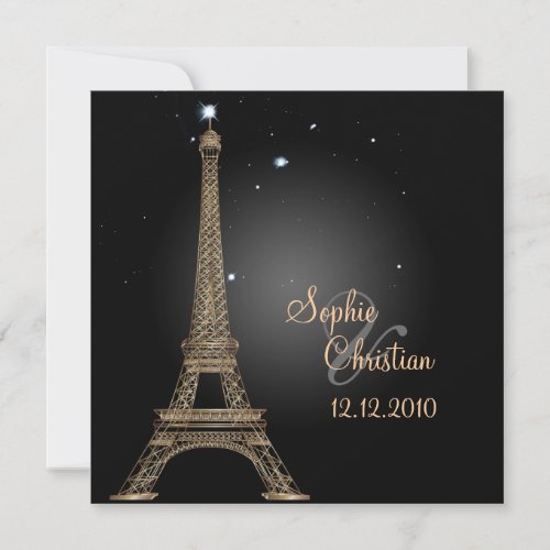 PixDezines la tour eiffelparis Invitation