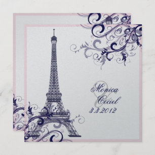 PixDezines la tour eiffel/paris Invitation