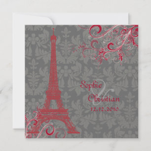 PixDezines la tour eiffel/paris Invitation