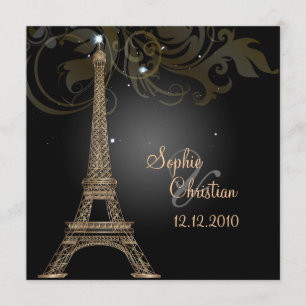 PixDezines la tour eiffel/paris Invitation