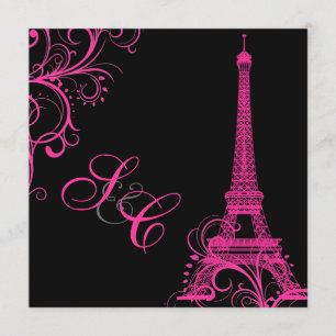 PixDezines la tour eiffel/paris Invitation